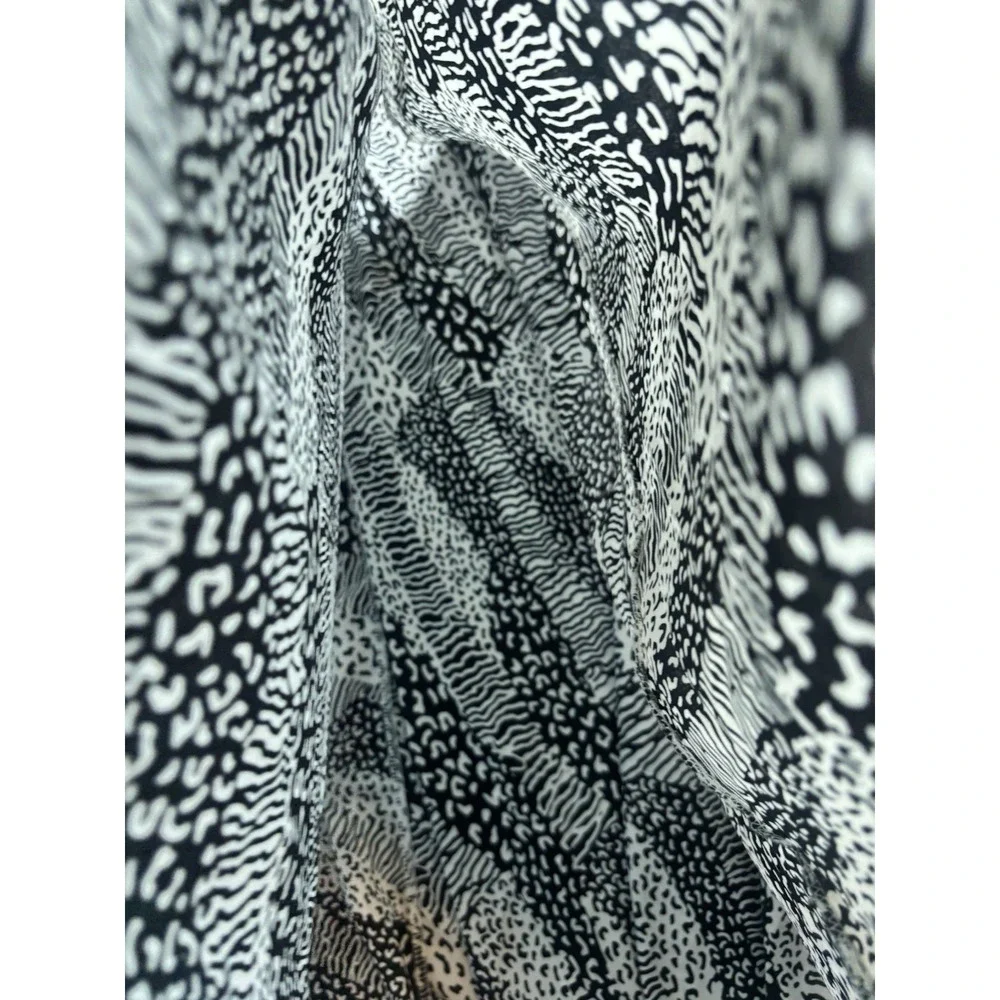Pacific‎ Beach Swim Cover Up Safari Print Dress Womens Large Black & White